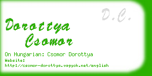 dorottya csomor business card